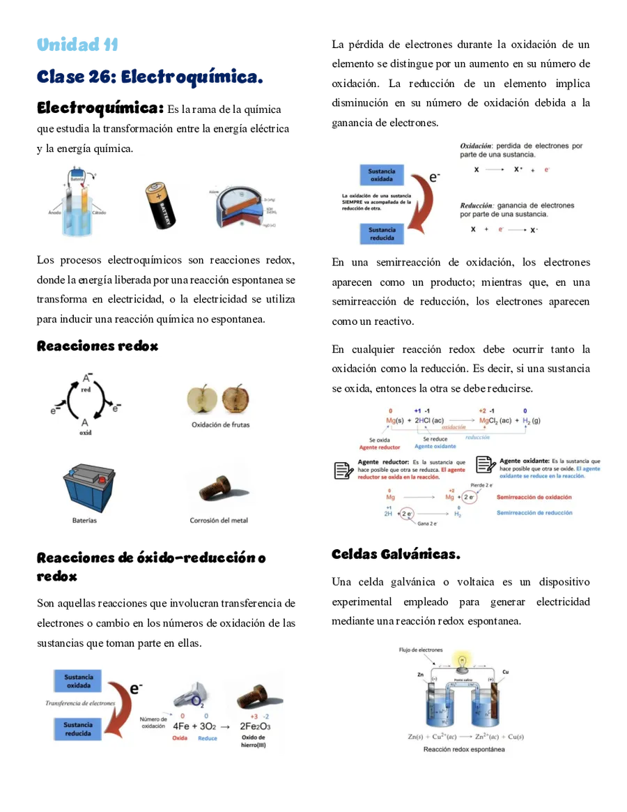Domina la Electroquímica: Reacciones Redox y Celdas Galvánicas