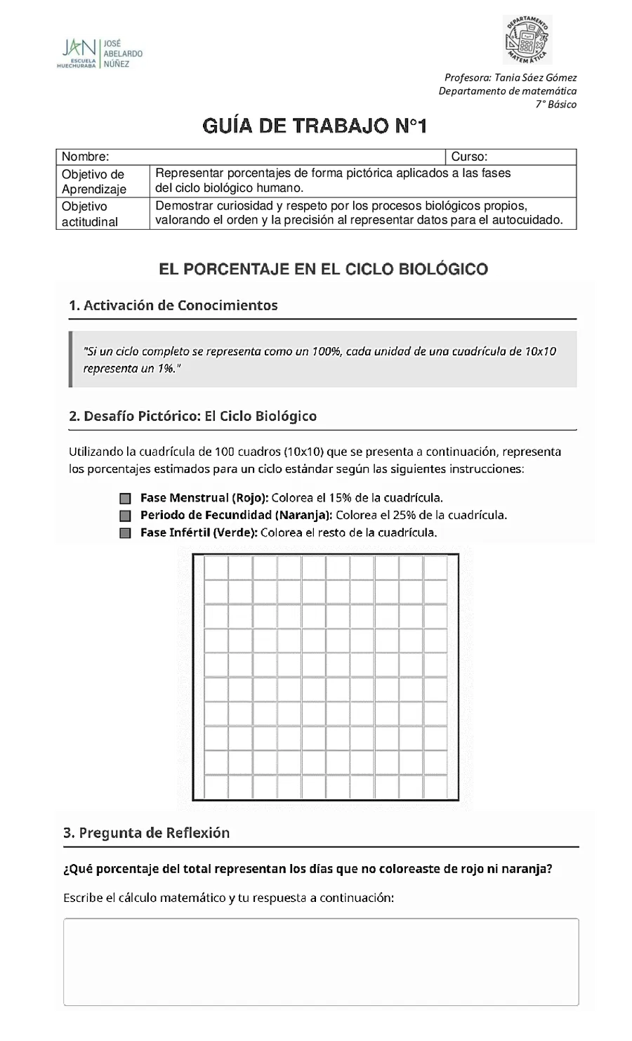 Cálculo de Porcentajes: Aplicaciones en Biología y Salud