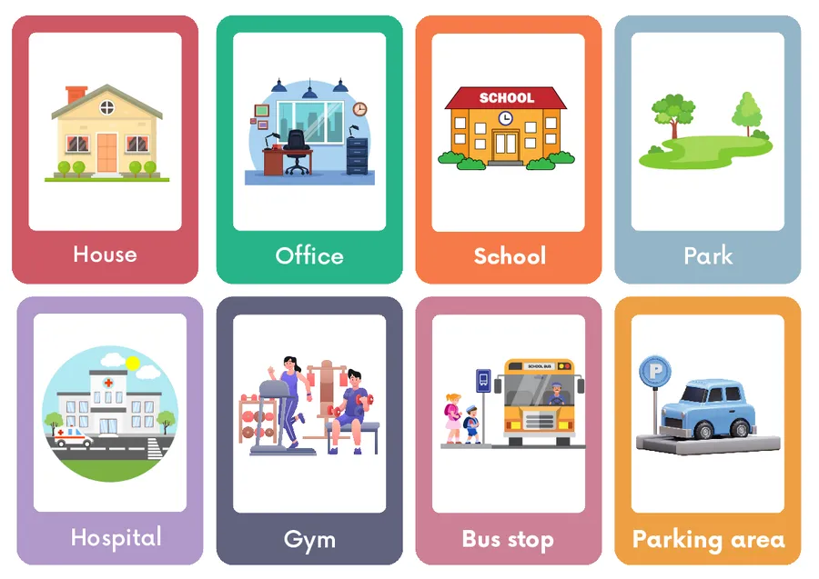 Places in town flashcards