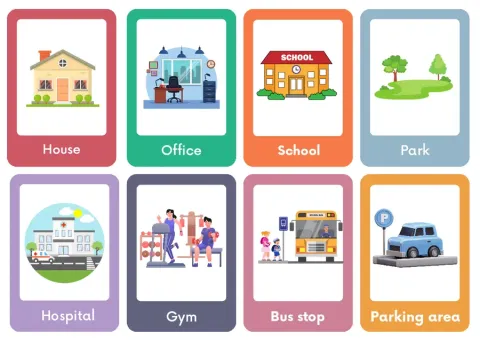 Places in town flashcards
