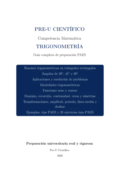 Guía Completa PAES – Trigonometría