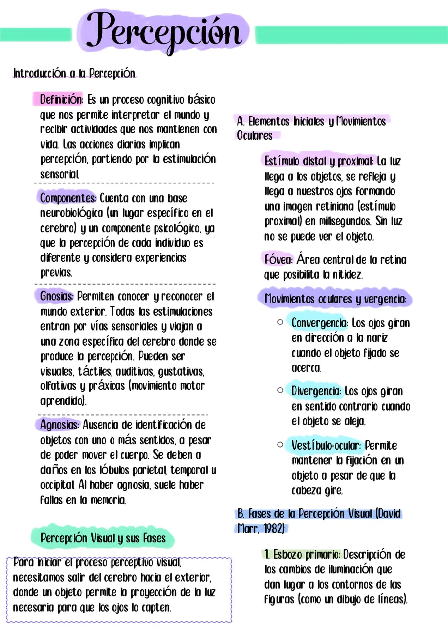 Resumen percepción