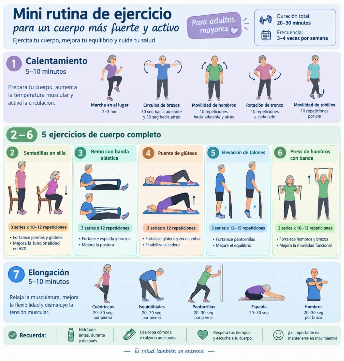 Ejercicios físico adulto mayor