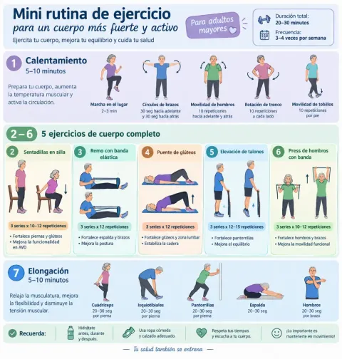 Ejercicios físico adulto mayor
