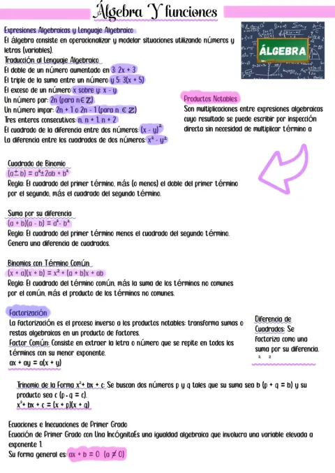 Algebra y funciones paes m1