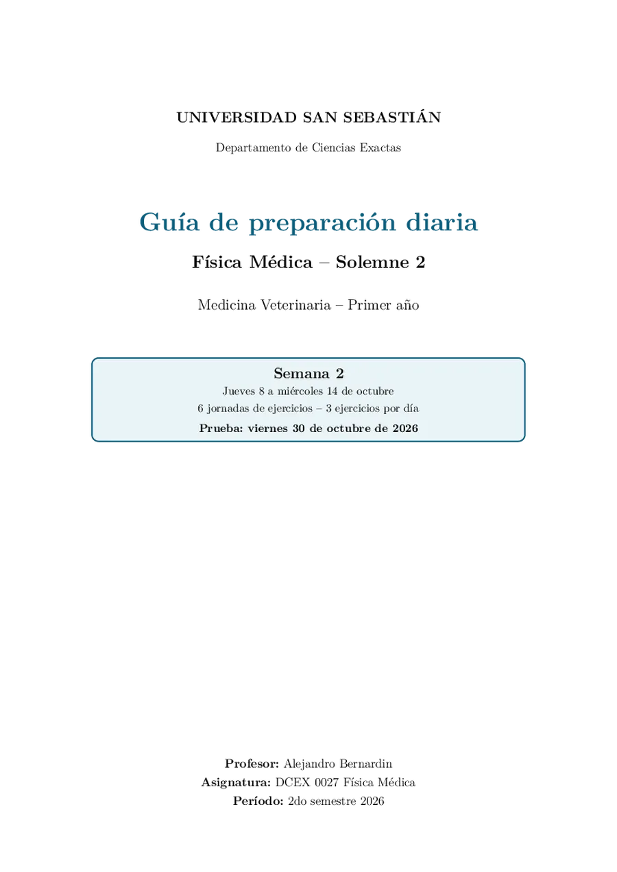 Página 1 de la vista previa de Guía de física médica