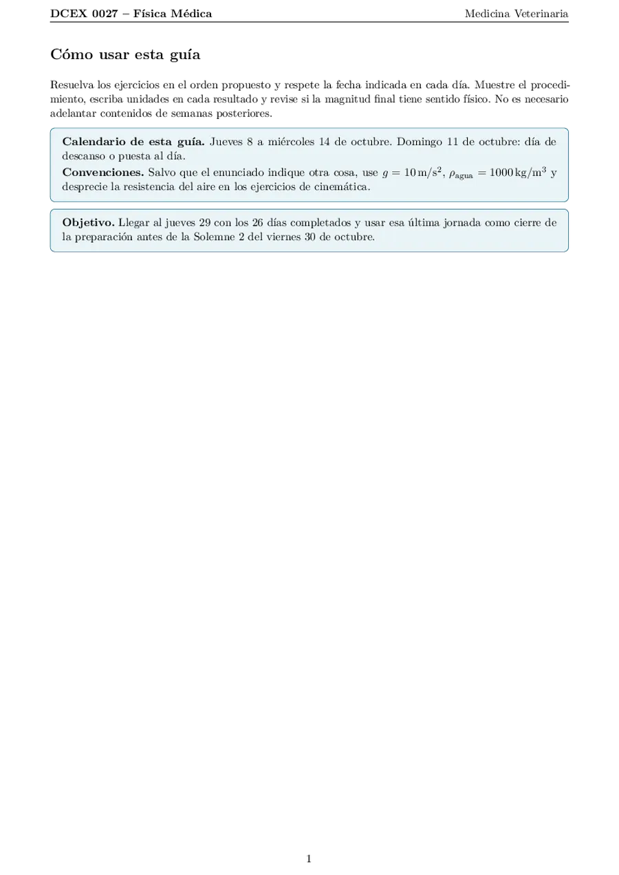 Página 2 de la vista previa de Guía de física médica