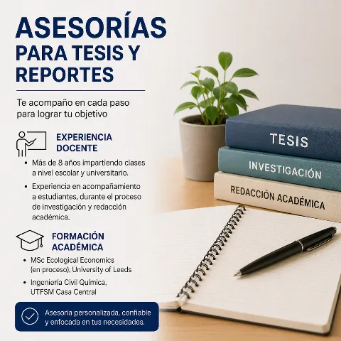 Asesoría de Tesis para Ingenierías, Ciencias Sociales y Ambientales